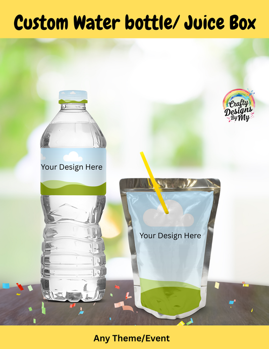 Custom Water Bottle/ Juice Boxes